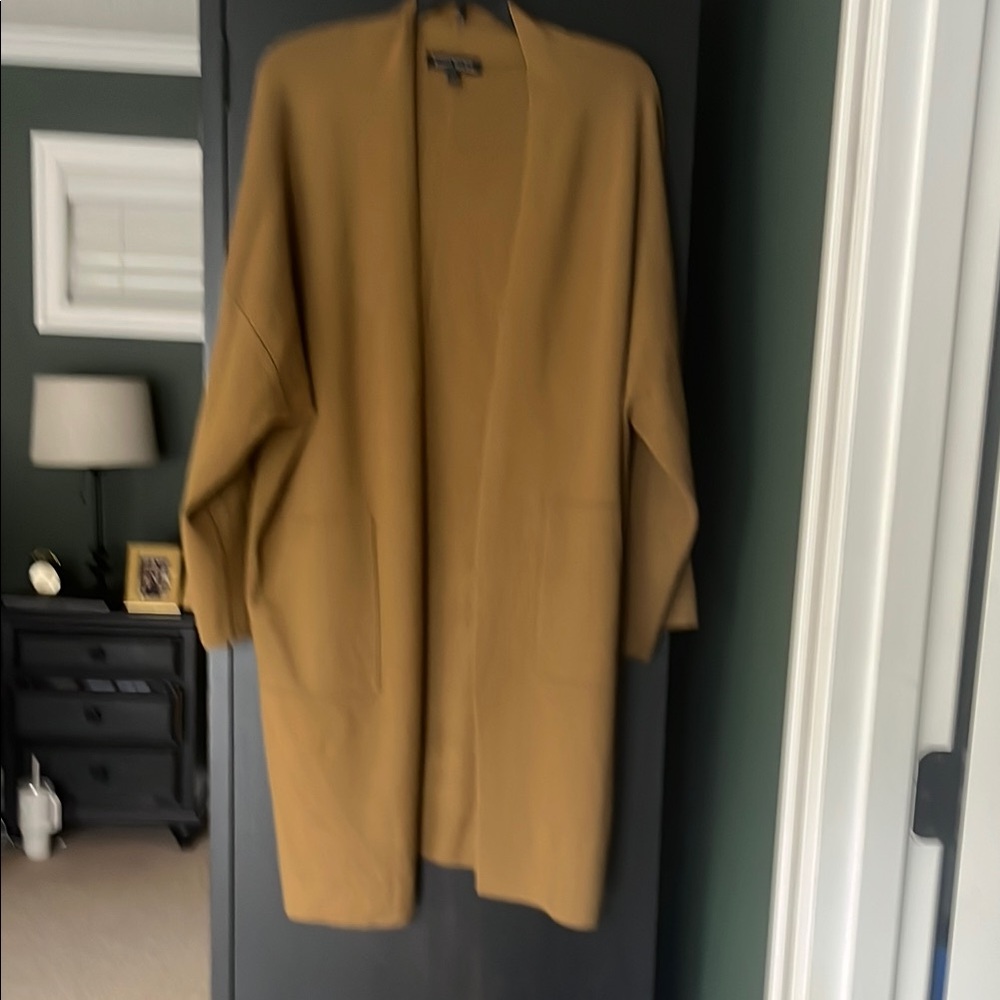 Banana Republic Tan Cardigan Sweater Cozy Wool Blend